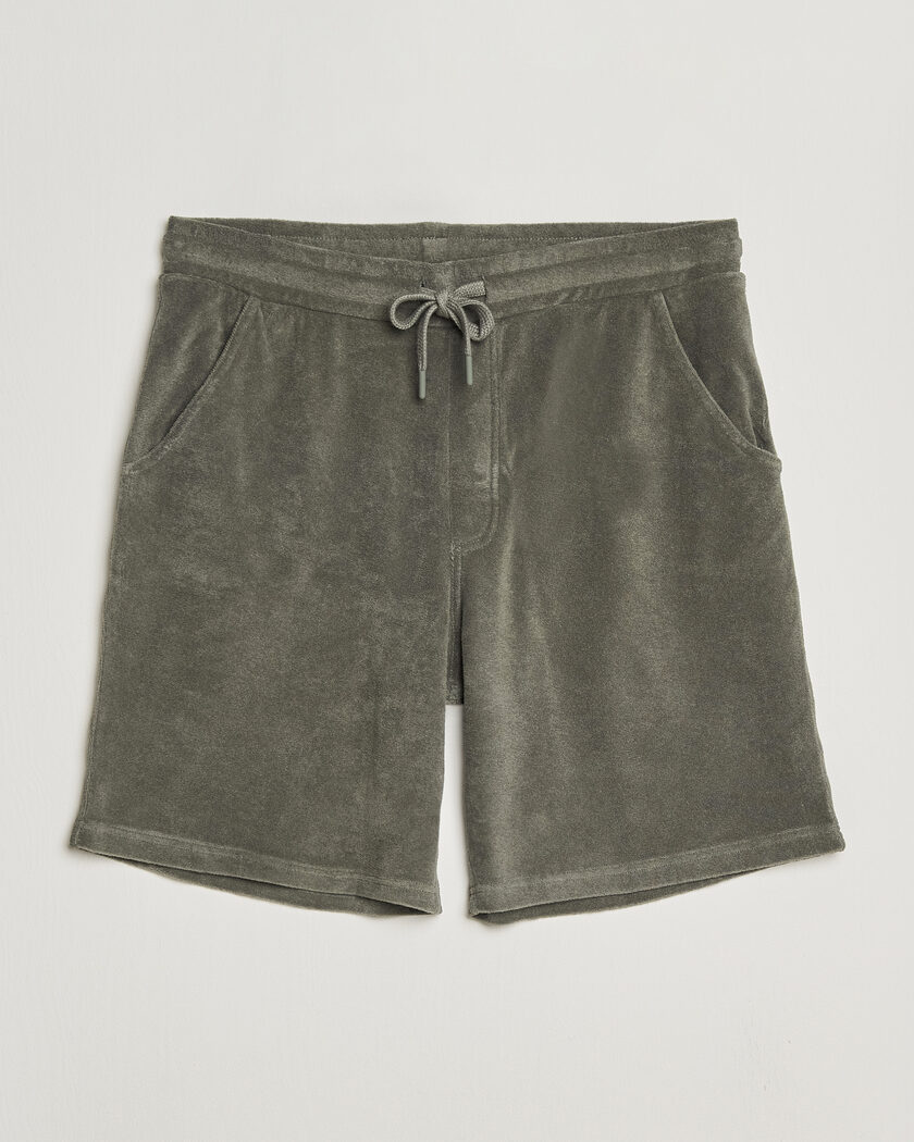 Altea Terry Drawstring Shorts Olive – Grön