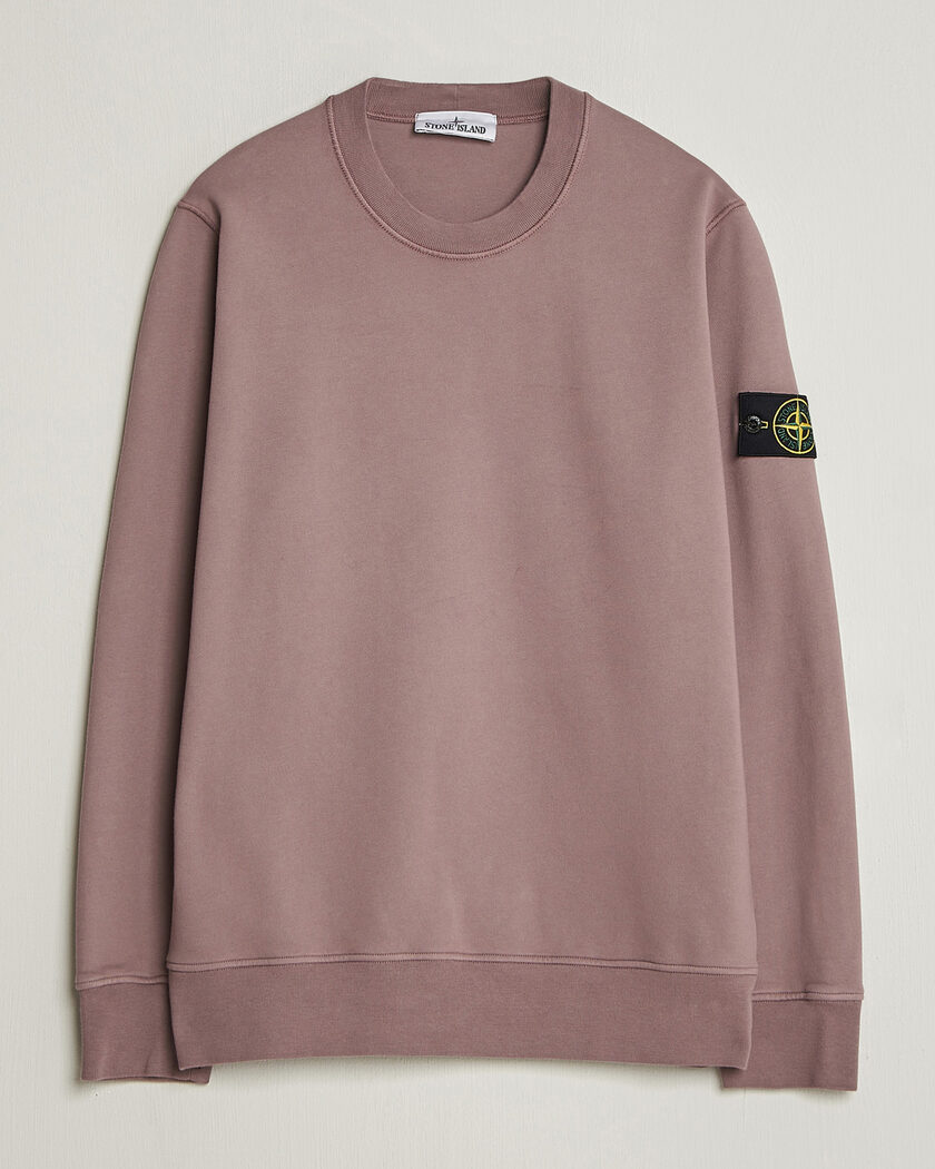 Stone Island Garment Dyed Fleece Sweatshirt Purple Grey – Grå