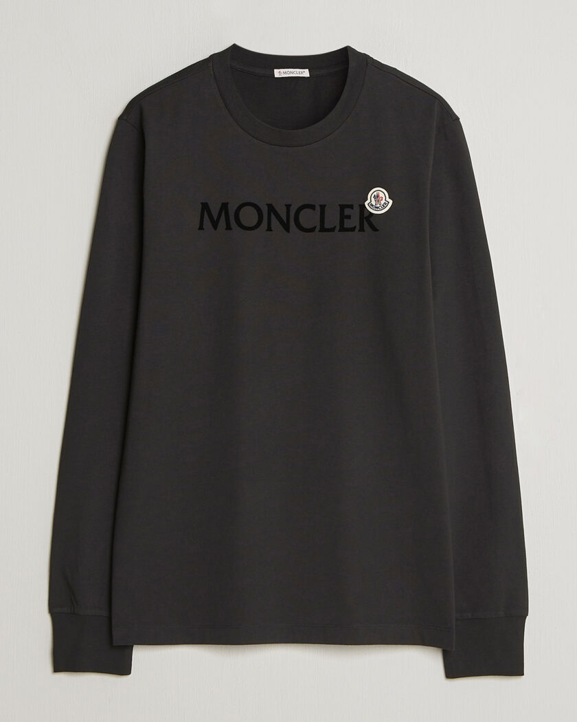 Moncler Lettering Logo Long Sleeve T-Shirt Black – Svart