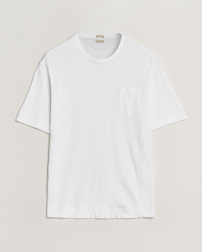 Massimo Alba Panarea Cotton/Linen T-Shirt White – Vit
