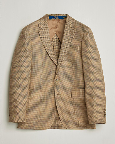 Polo Ralph Lauren Mini Guncheck Blazer Camel Multi – Flerfärgad