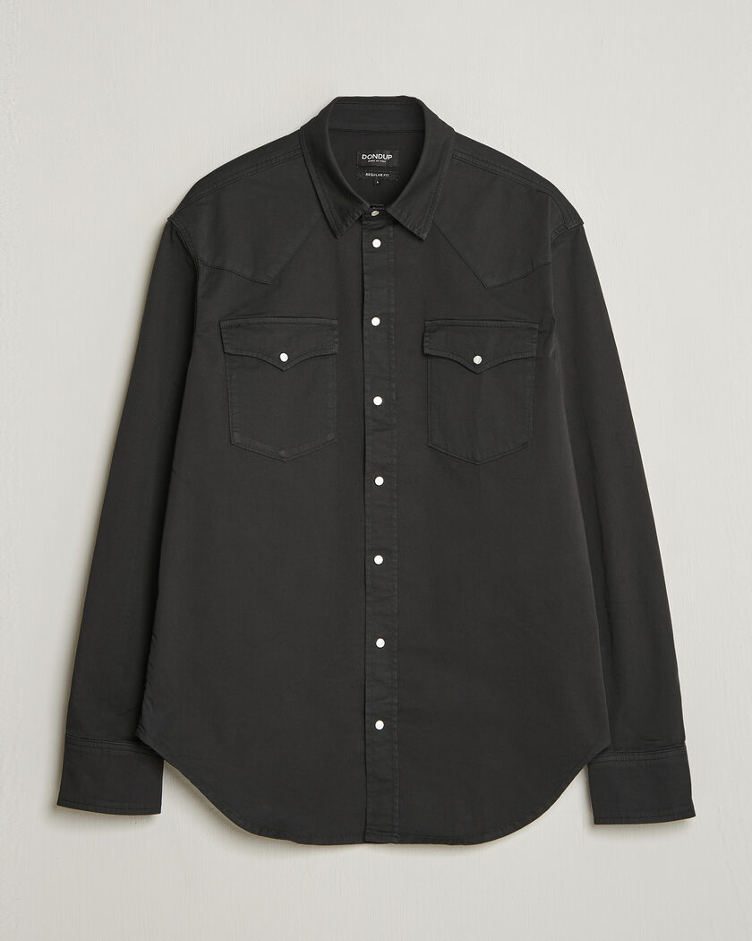 Dondup Regular Fit Shirt Washed Black – Svart