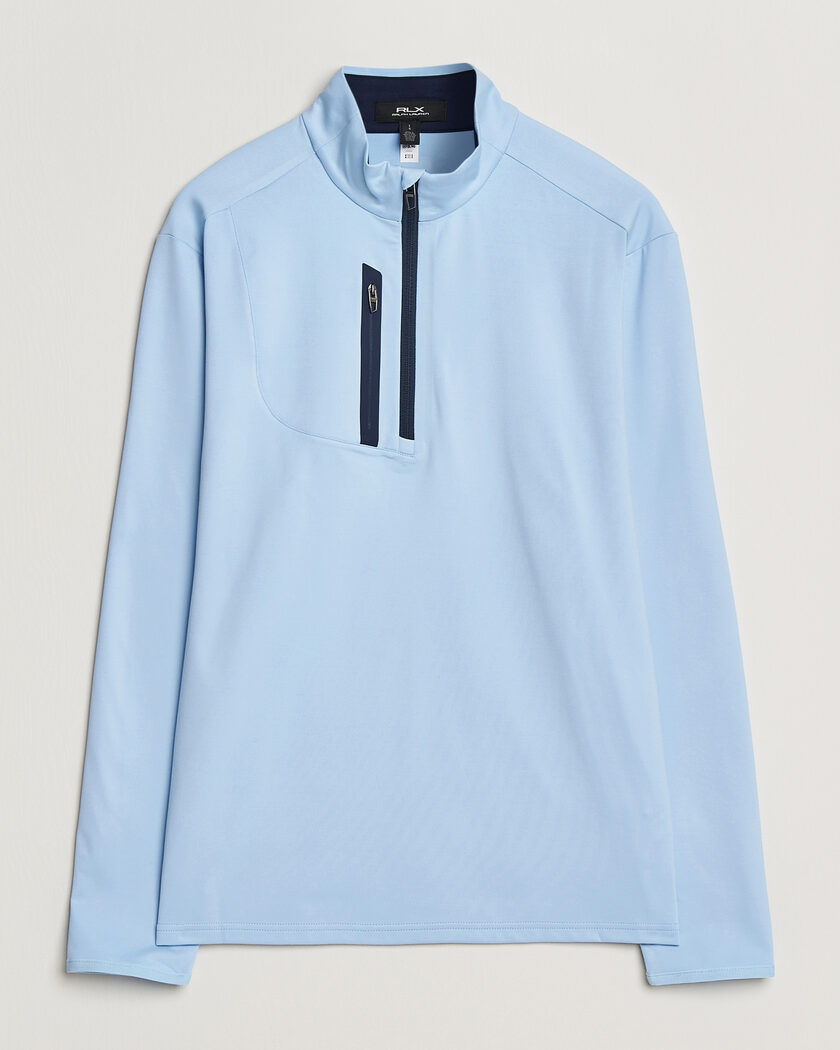 RLX Ralph Lauren Luxury Jersey Half Zip Office Blue – Blå