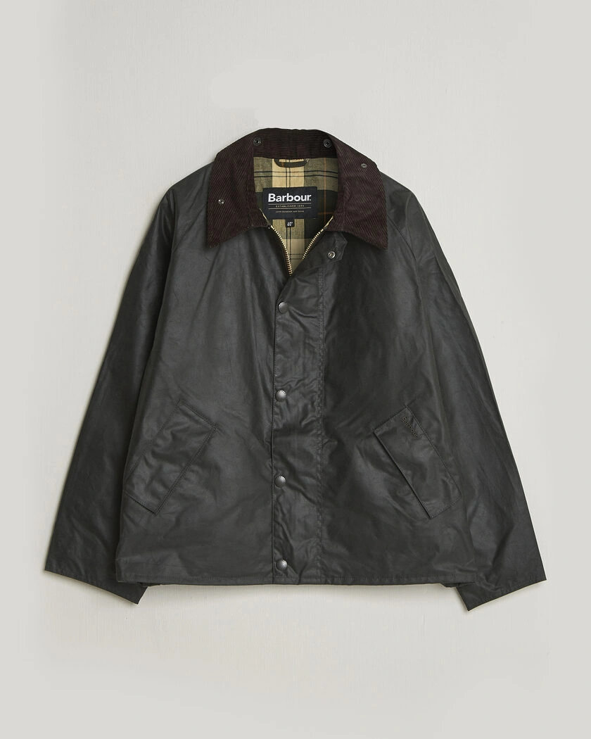 Barbour Heritage Transport Wax Jacket Sage – Grön