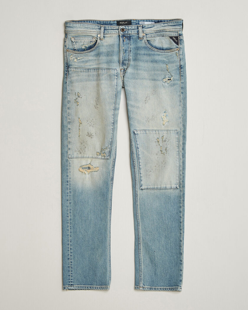 Replay Grover Sraight Fit 20 Years Wash Jeans Light Blue – Blå