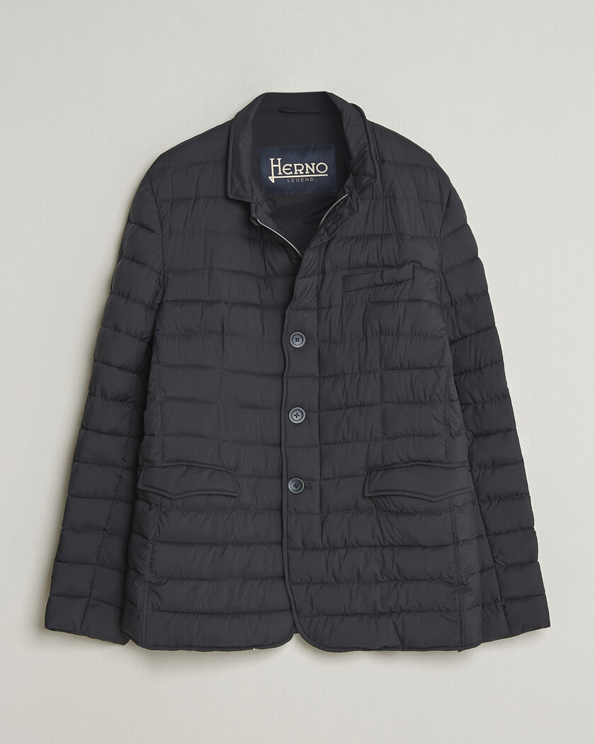 Herno Nuage Matt Nylon Blazer Navy – Blå