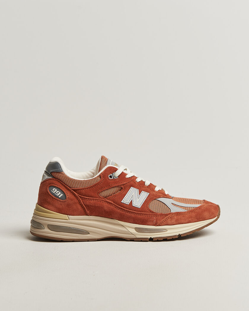 New Balance Made In US & UK New Balance Made in Made In UK 991v2 Porters Clay – Orange