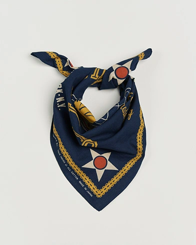 RRL Surplus Bandana Indigo/Gold – Blå