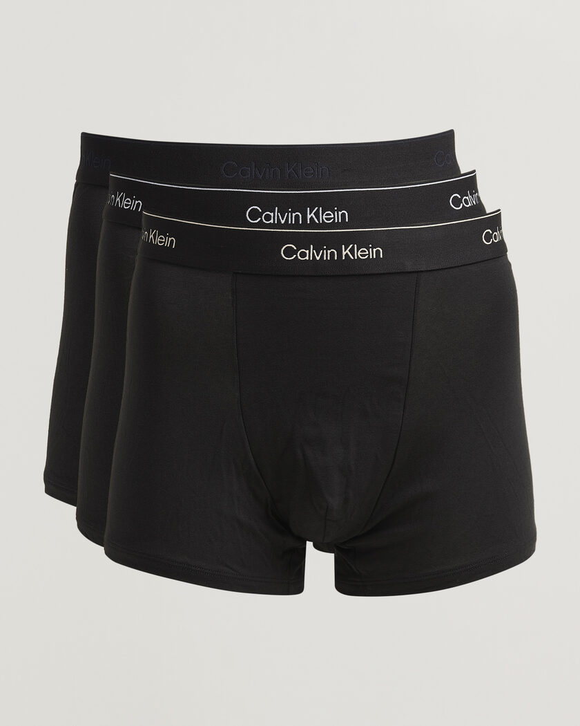 Calvin Klein 3-Pack Icon Cotton Stretch Relaxed Trunk Black – Svart