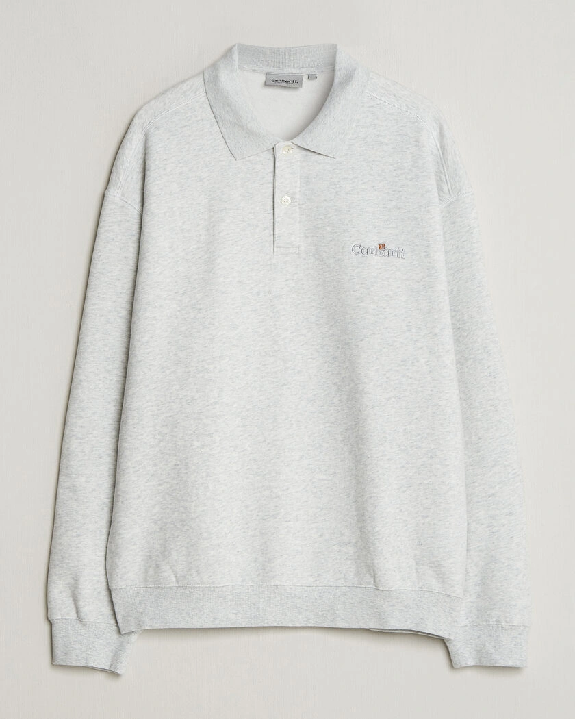 Carhartt WIP WIP Label Polo Sweatshirt Ash Heather – Grå