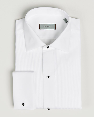 Canali Classic Black Studs Tuxedo Shirt White – Vit