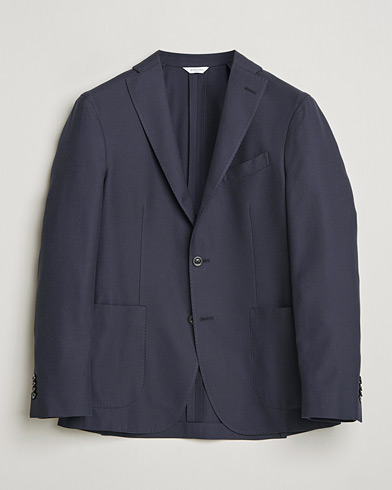 Boglioli K Jacket Loro Piana Cotton/Cashmere Blazer Navy – Blå