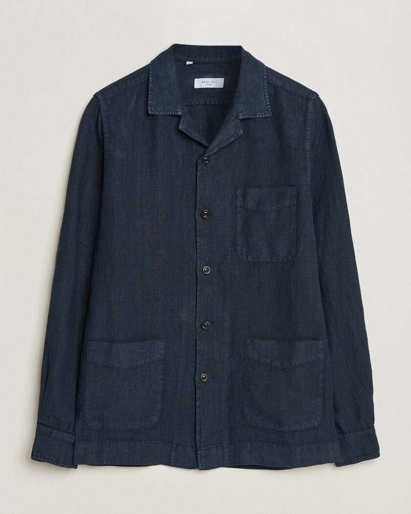 Boglioli Linen Painter Jacket Navy – Blå