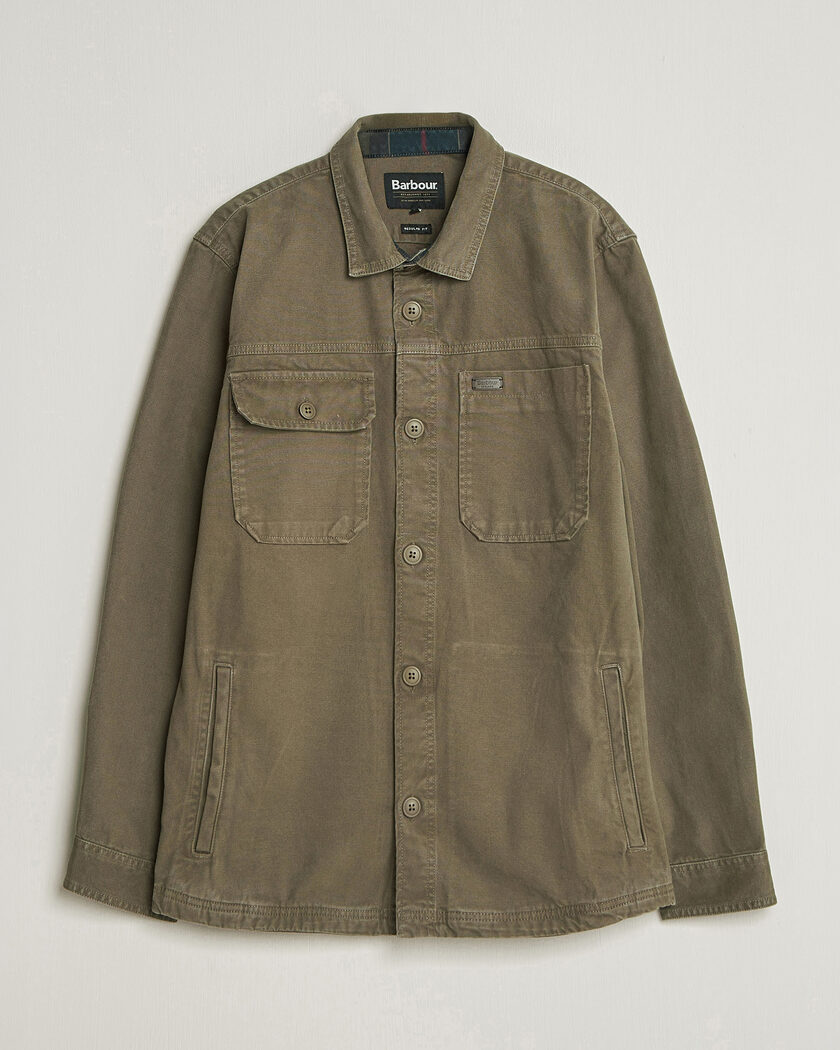 Barbour Lifestyle Lingfield Canvas Overshirt Fern – Grön