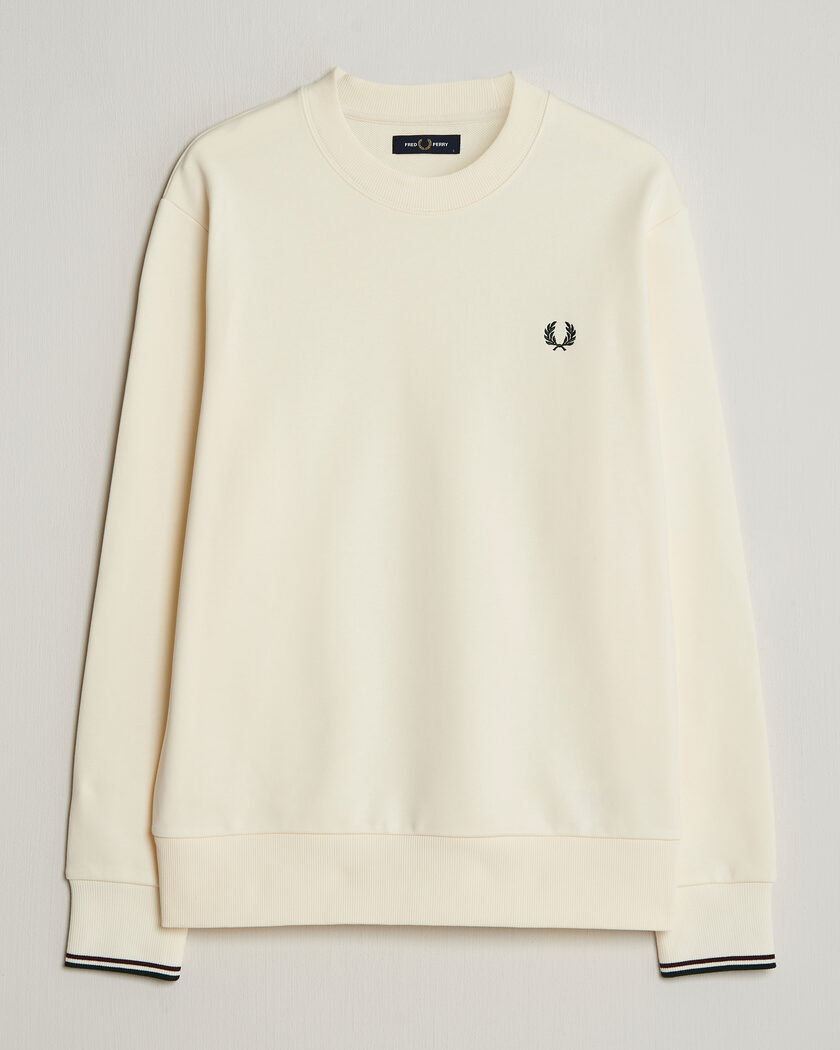 Fred Perry Crew Neck Sweatshirt Ecru – Vit