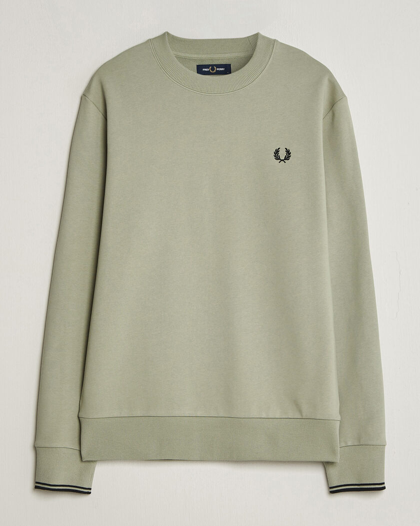 Fred Perry Crew Neck Sweatshirt Seagrass Green – Grön