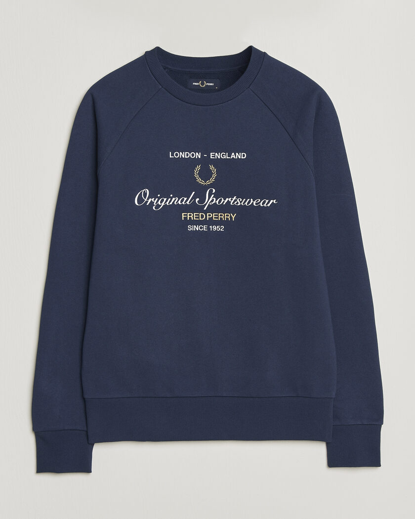 Fred Perry Original Sportswear Sweatshirt Tennis Blue – Blå
