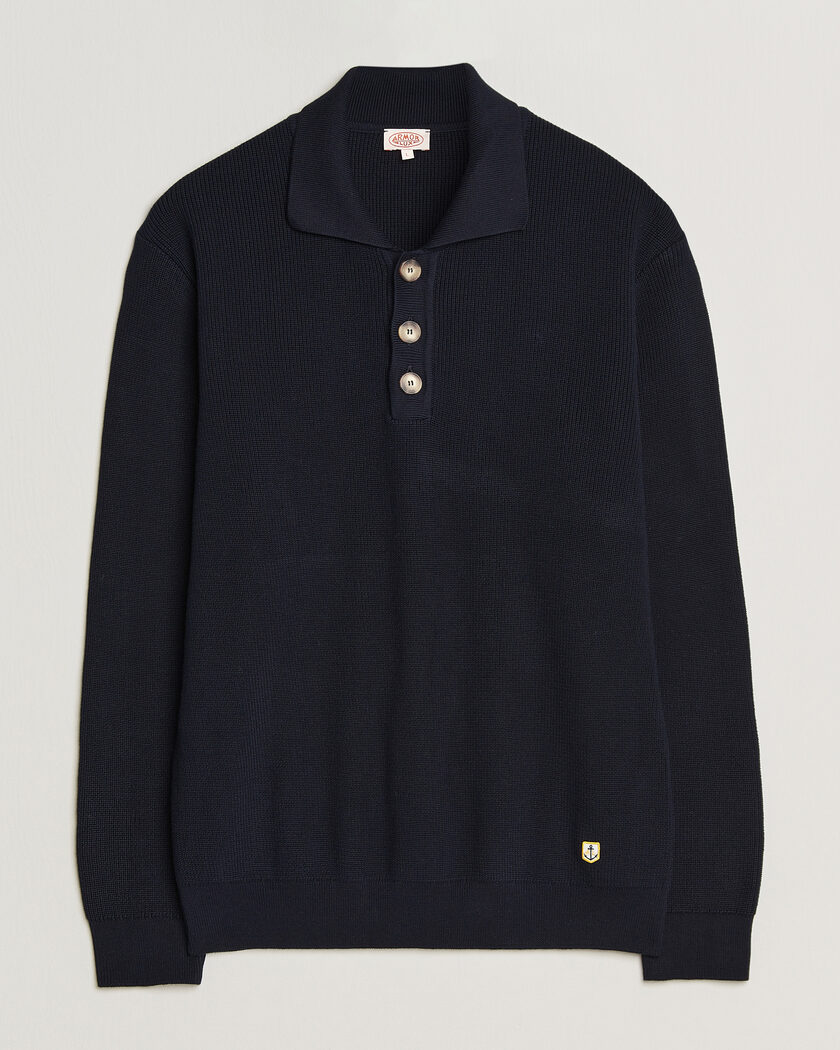 Armor-lux Heritage Knitted Polo Marine Deep – Blå