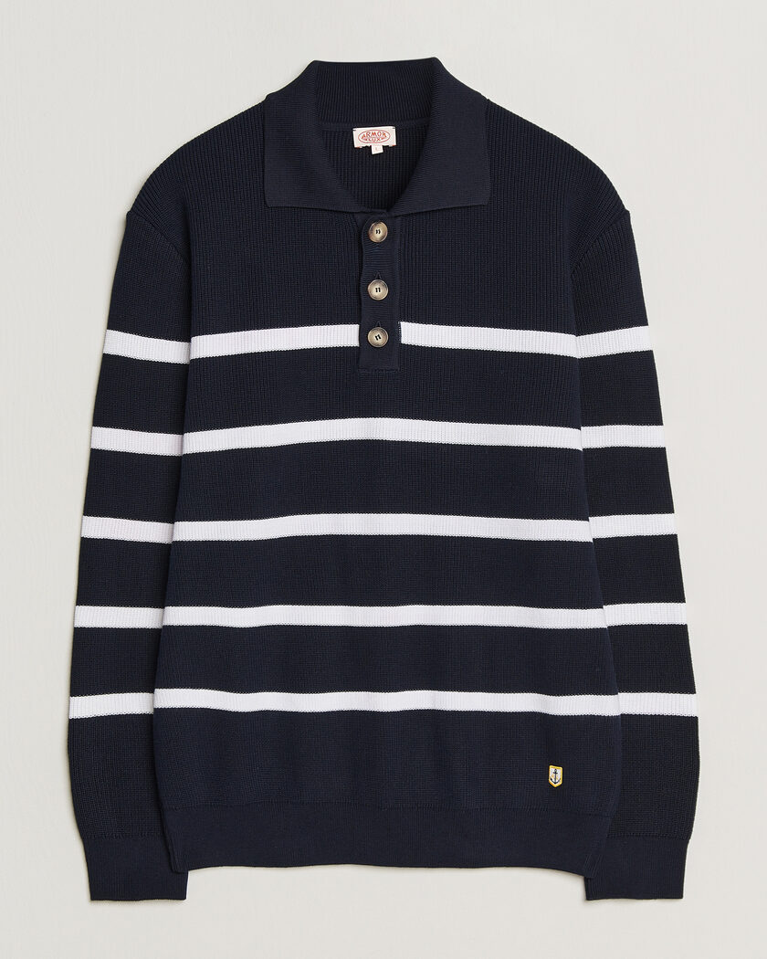 Armor-lux Heritage Knitted Polo Marine/Blanc – Flerfärgad