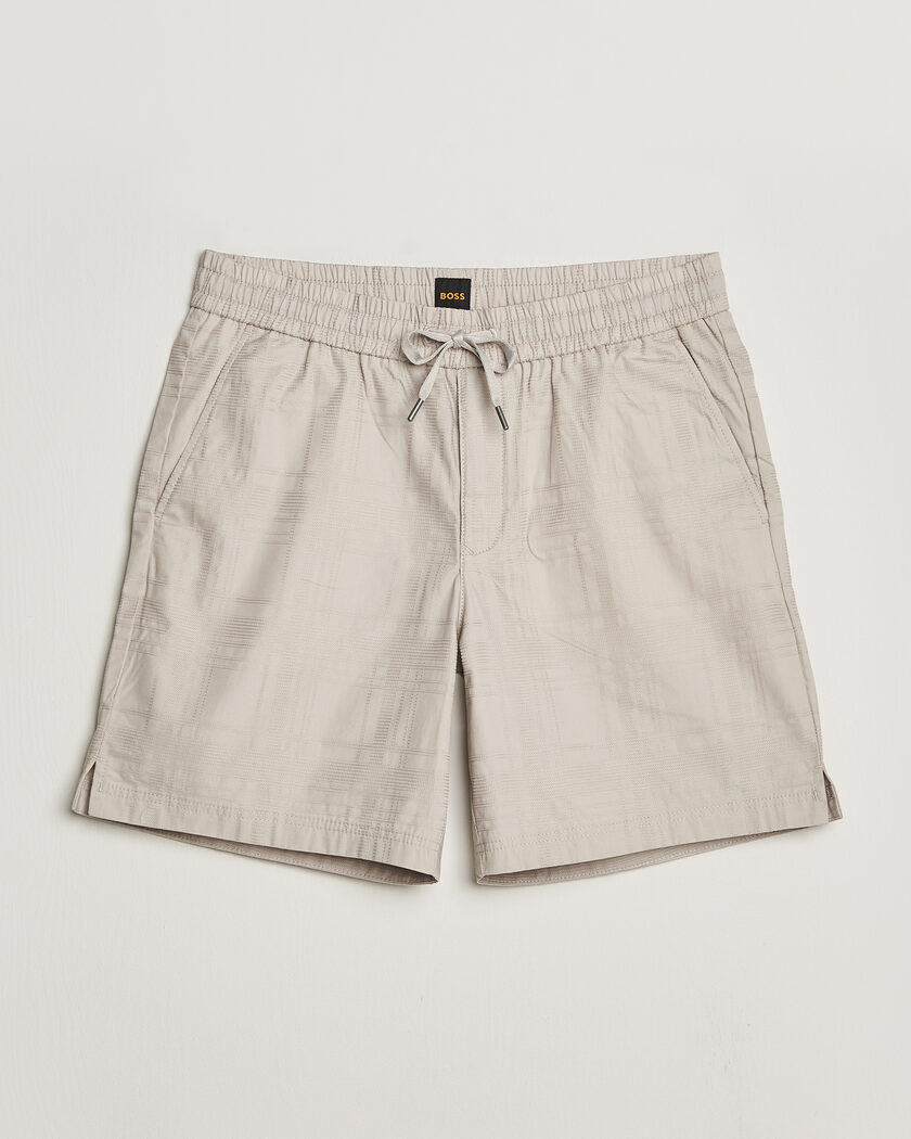 BOSS ORANGE Sandrew Cotton Drawstring Shorts Open Grey – Grå