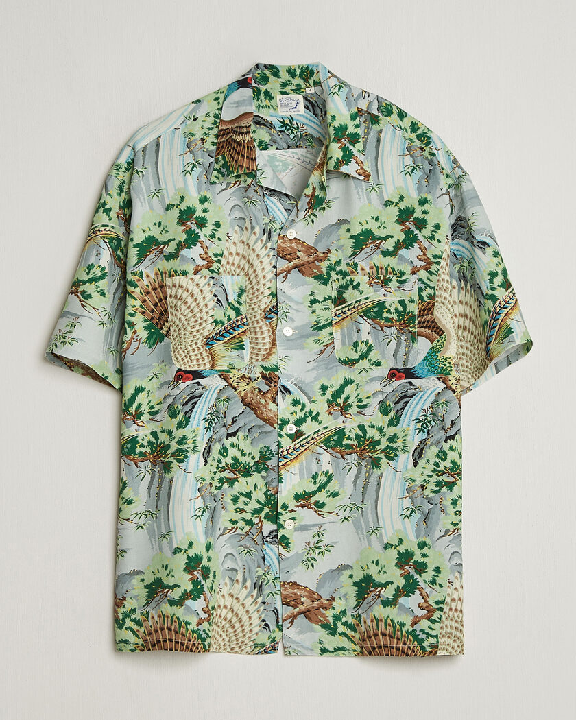orSlow Peacock Garden Hawaiian Shirt Green – Grön