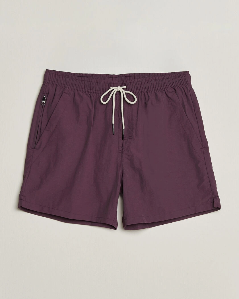 OAS Plain Swimshorts Plum – Röd