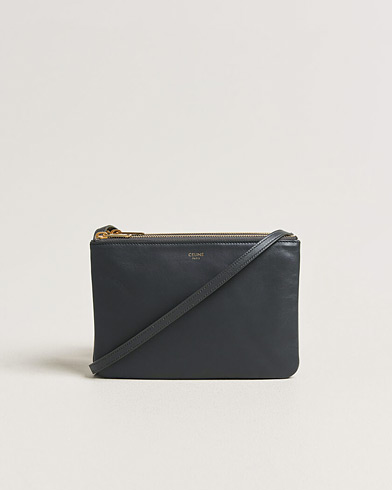 Celine Pre-Owned Trio Bag Small Leather Grey – Grå