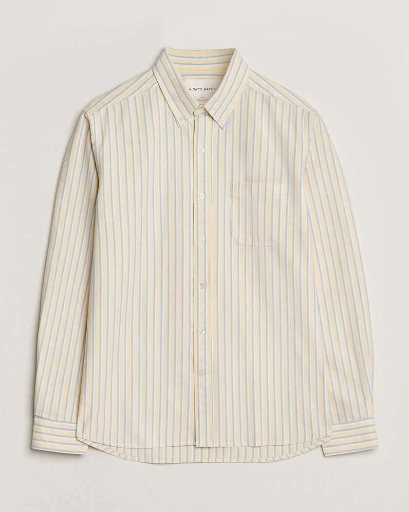 A Day's March Original Oxford Shirt Yellow Multi – Flerfärgad
