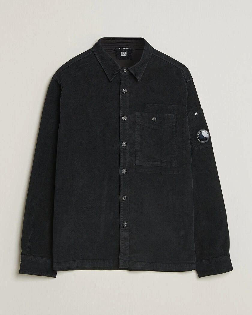 C.P. Company Corduroy Lens Overshirt Black – Svart