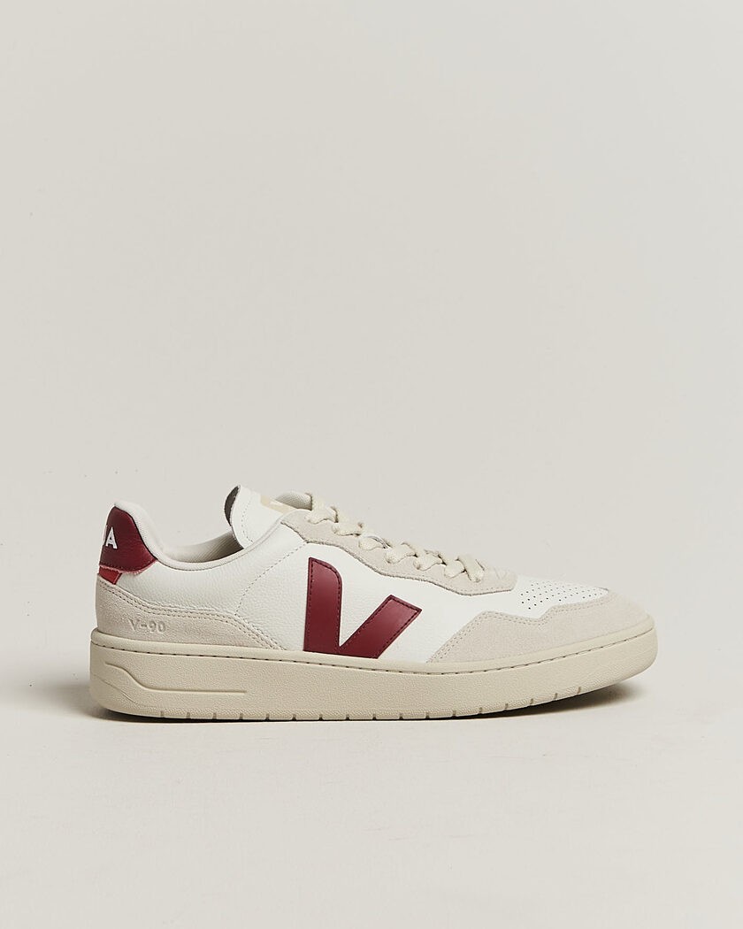 Veja V-90 Sneaker White/Marsala Natural – Vit
