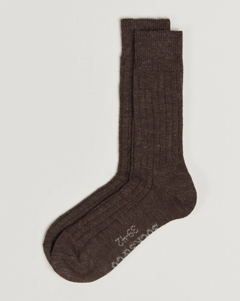 Alpacasocks & Co 2-Pack Ribbed Alpacka Wool Socks Cacao – Brun