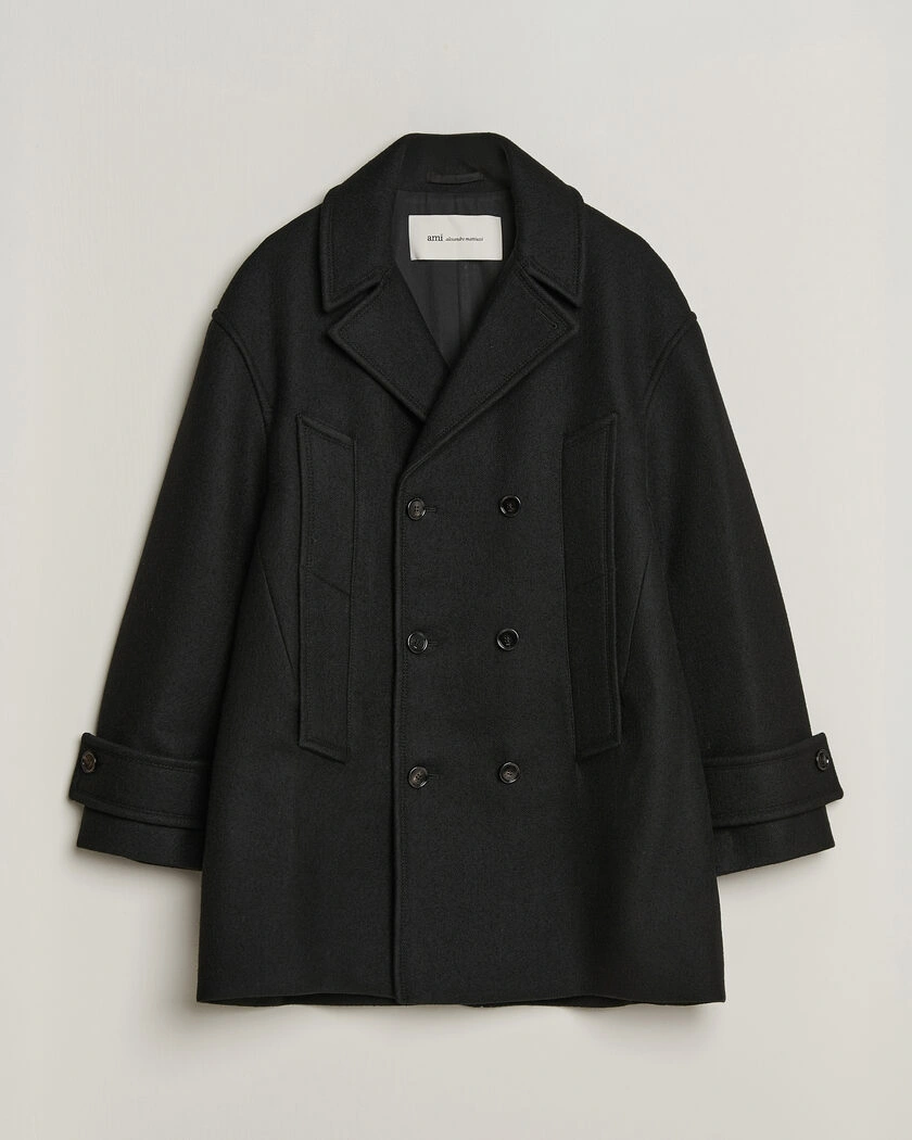 AMI Wool Peacoat Black – Svart