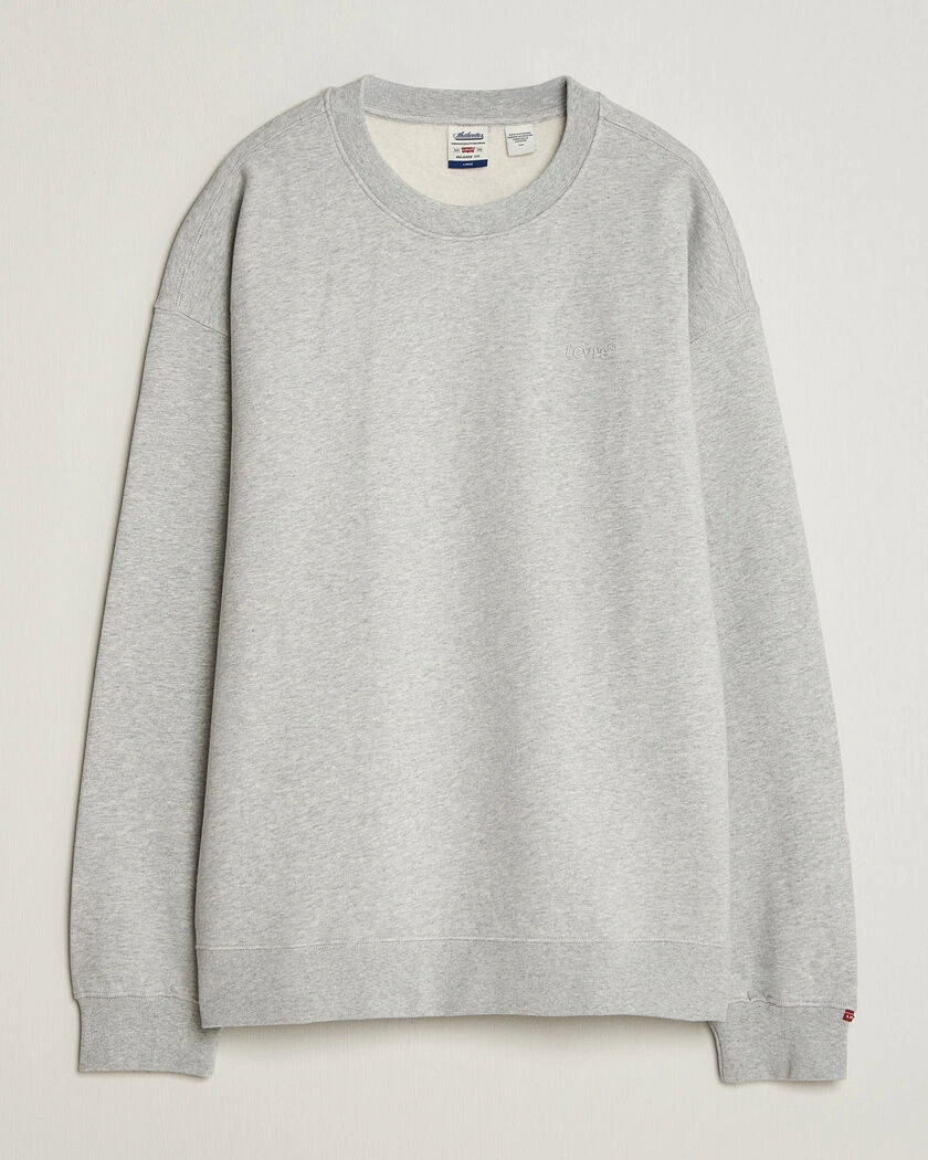 Levi's Authentic Crew Neck Sweatshirt Light Grey Heather – Grå