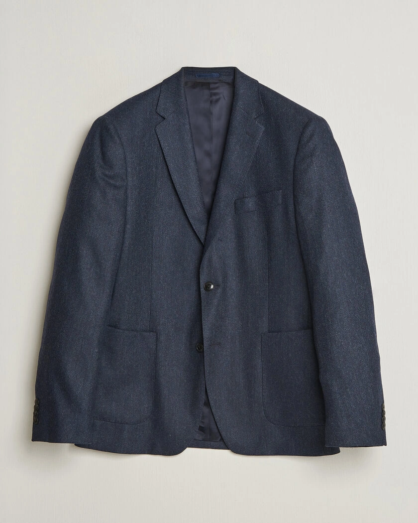 Barbour Lifestyle Fairford Herringbone Blazer Navy – Blå