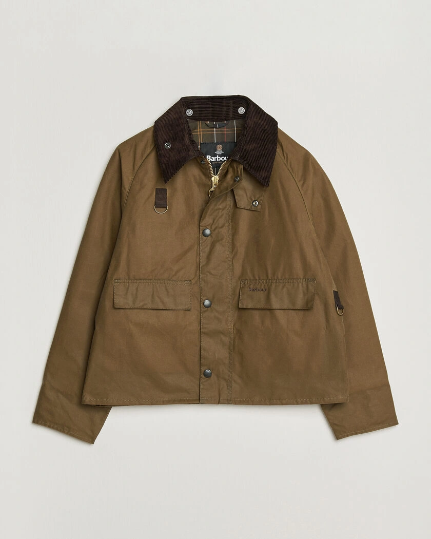 Barbour Heritage Spey Wax Jacket Sand – Grön