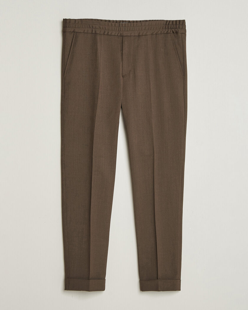 Filippa K Terry Wool Trousers Walnut Brown – Brun