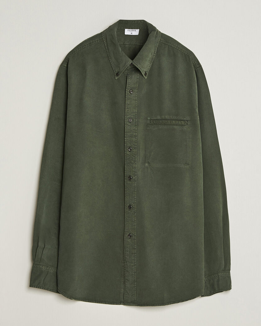 Filippa K Zack Lyocell Shirt Night Green – Grön