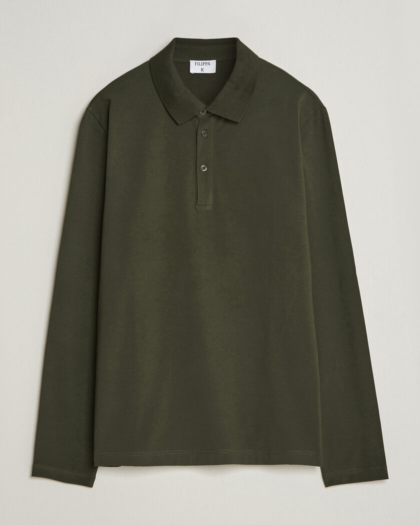 Filippa K Luke Lycra Polo Shirt Night Green – Grön