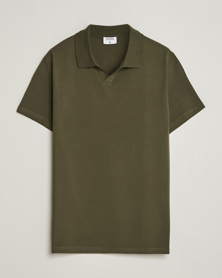 Filippa K Soft Lycra Polo T-Shirt Ebony Brown – Brun