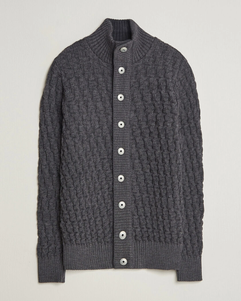 S.N.S. Herning Stark Cardigan Gneiss Grey – Grå