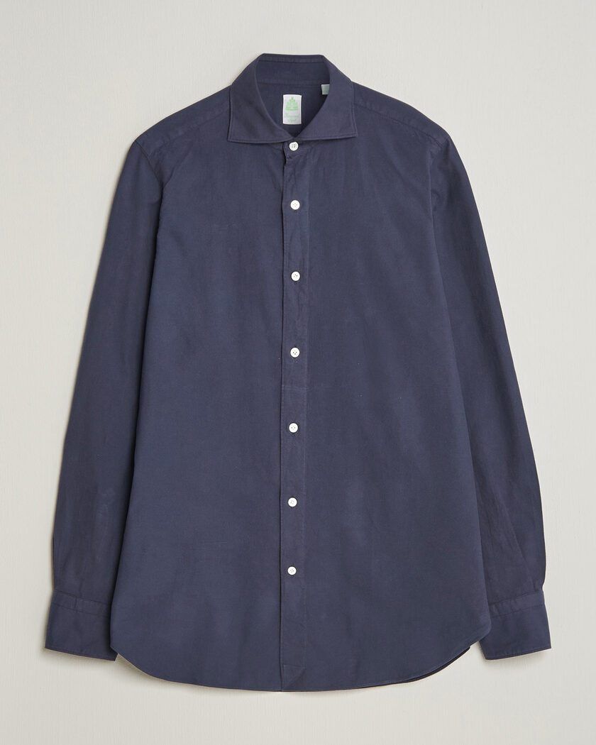 Finamore Napoli Gaeta Flannel Sport Shirt Navy – Blå