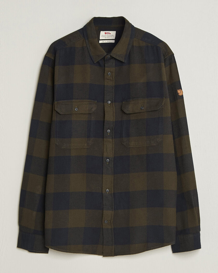 Fjällräven Övik Heavy Flannel Shirt Deep Forest – Grön