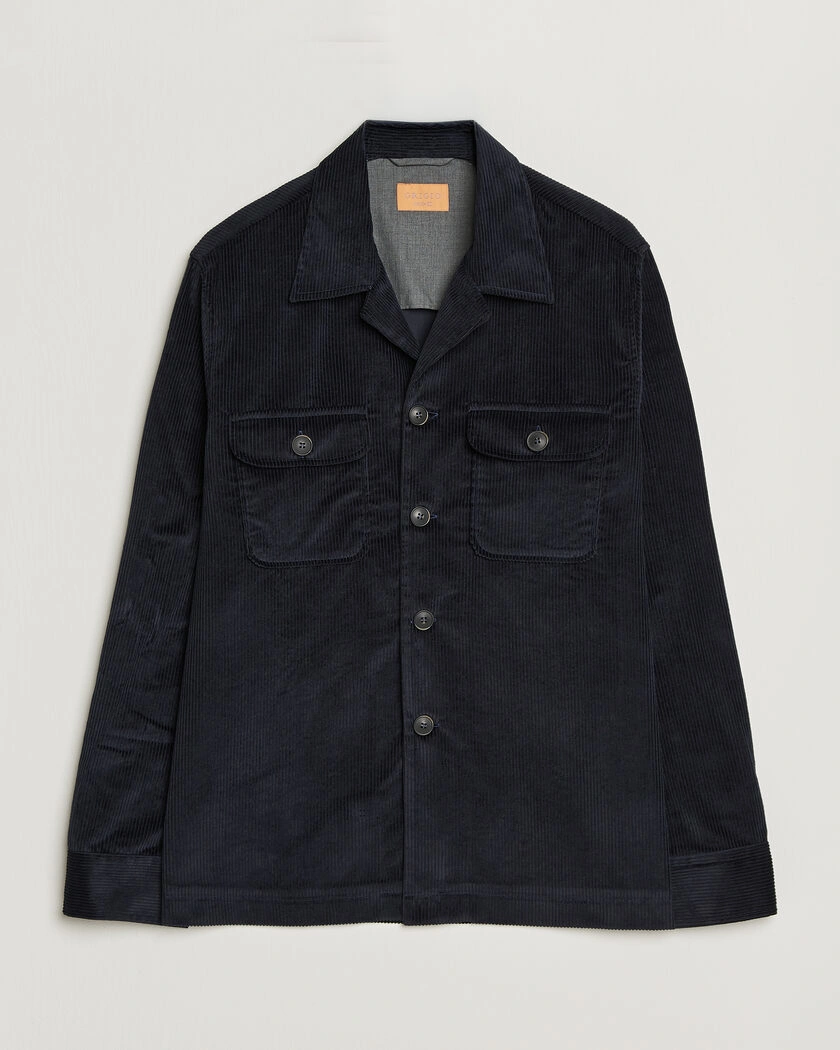 Grigio Corduroy Overshirt Navy – Blå