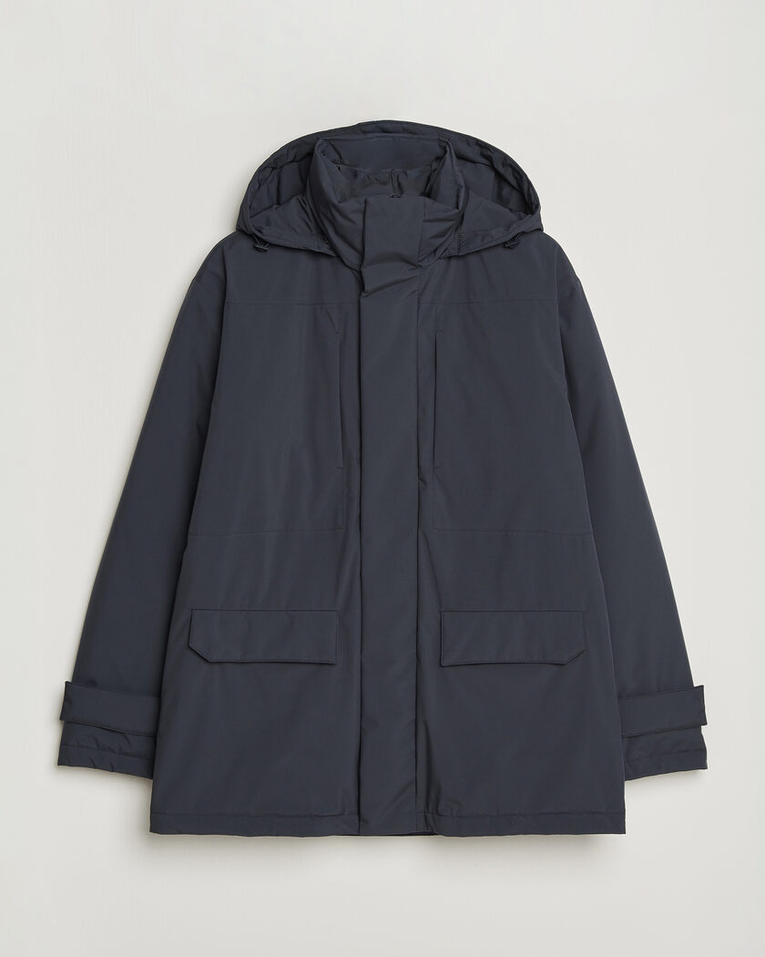 Herno Waterproof Down Coat Navy – Blå