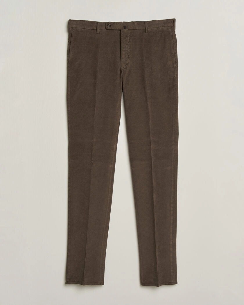 Incotex Regular Fit Baby Corduroy Trousers Taupe – Beige
