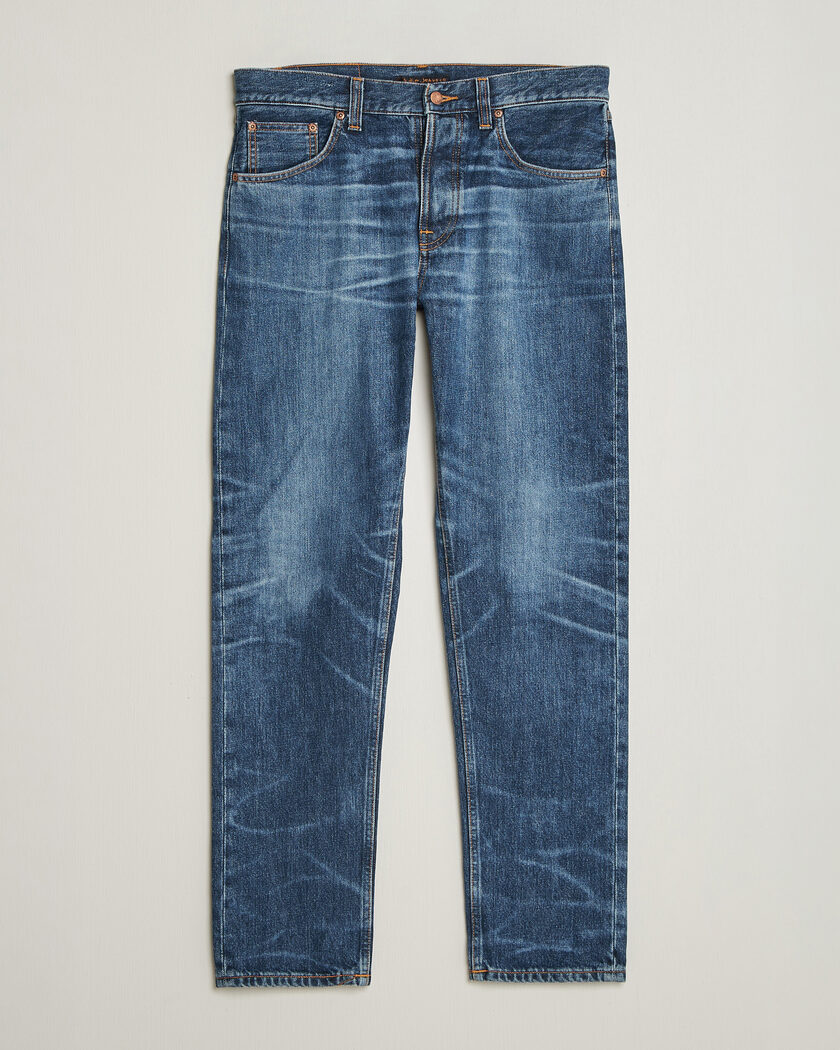 Nudie Jeans Steady Eddie II Jeans Twisted Tracks – Blå