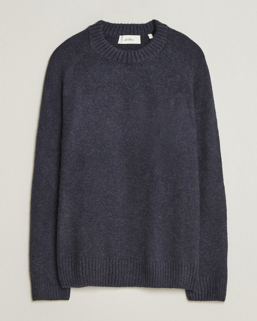 LES DEUX Soft Roundneck Knit Dark Navy – Blå