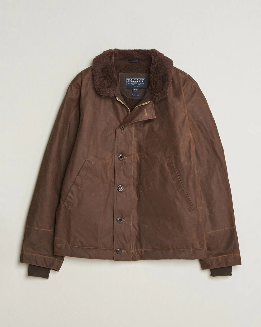 Manifattura Ceccarelli Deck Jacket Dark Tan – Brun