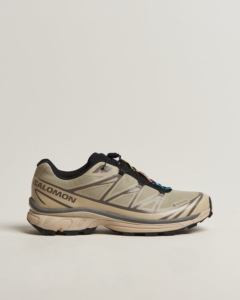 Salomon XT-6 GTX Sneakers White Pepper/Silver Sage – Brun