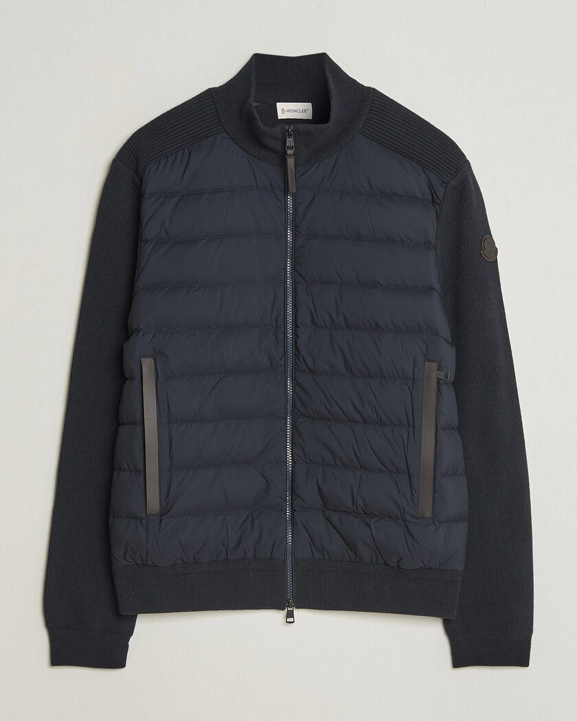 Moncler Wool/Cashmere Hybrid Jacket Navy – Blå